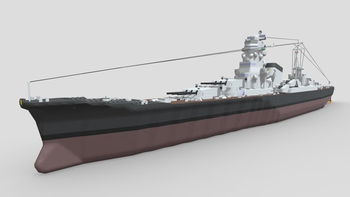 Maya-class Heavy Cruiser (Stormworks Model) 3D Model