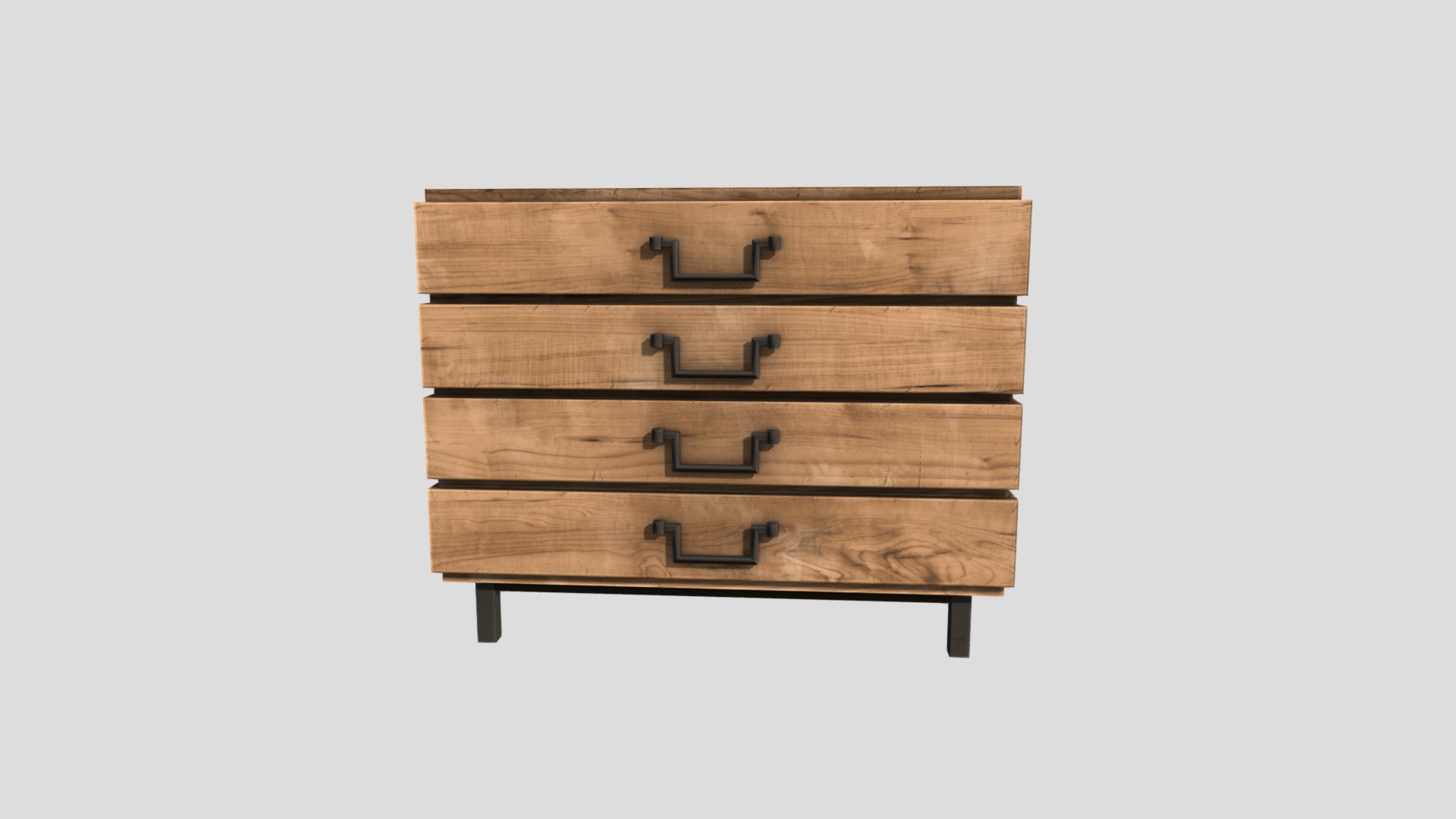 3D model Chest 02 - This is a 3D model of the Chest 02. The 3D model is about a wooden box with a hole in it.