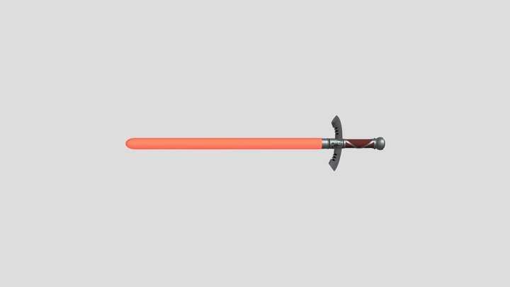 Orange_ Arming_ Sword_ Lightsaber (2) 3D Model