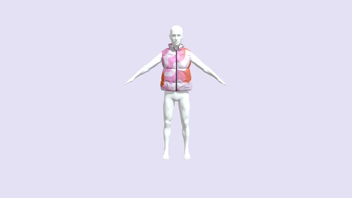 Sleeveless Puffer Vest 3D Model