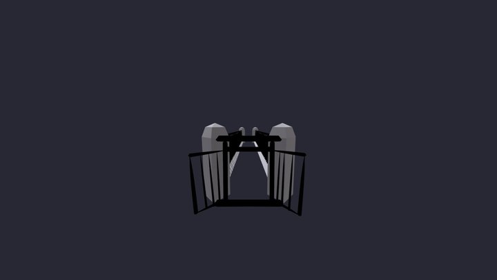 Gated Walkway 3D Model