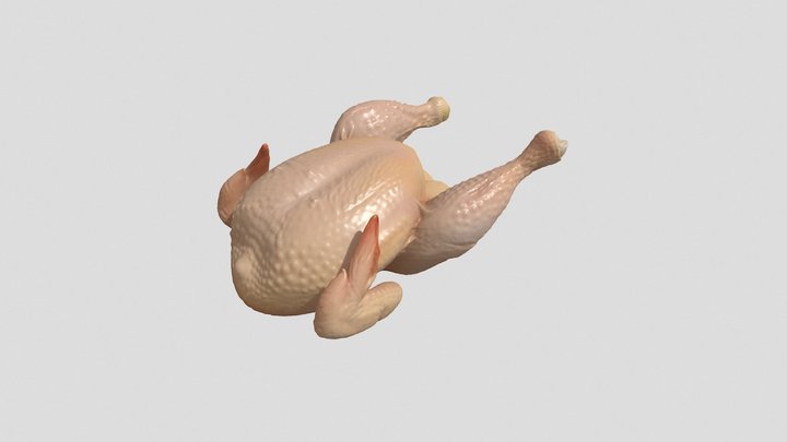 whole raw chicken 3d model – Kostenloses 3D-Modell STL
