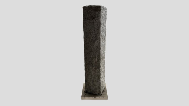 Stone Pillar 02 3D Model