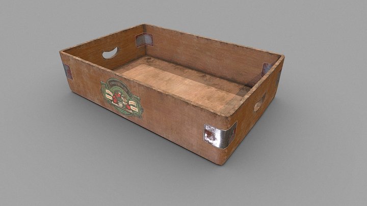 Wood food crate 3D Model
