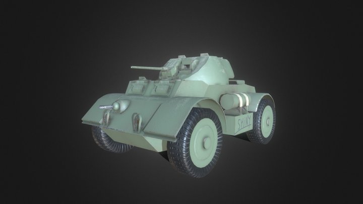 Staghound T17E1 3D Model
