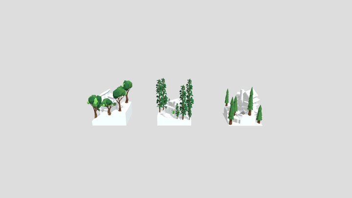 Forest Loner - Diorama and House blockout 3D Model