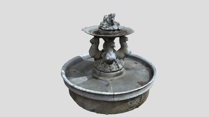 Conjunto escultórico Fuente de los Caballos 3D Model