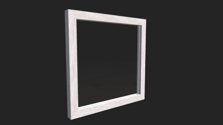 Acrylic barrier with frame 3D Model