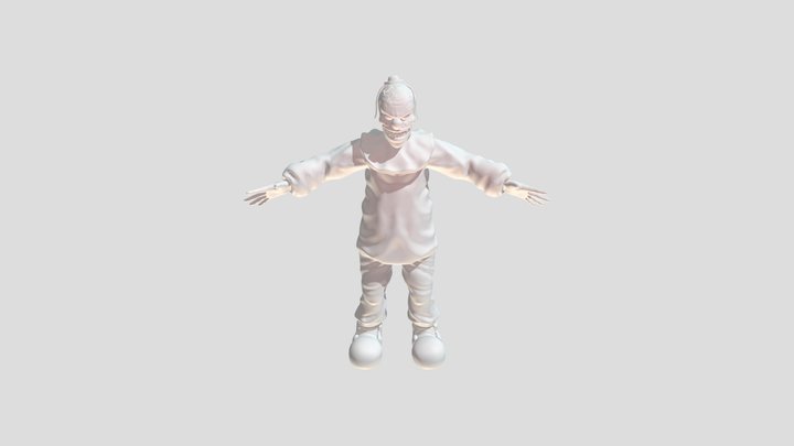 Scary Masked Clown 3D Model