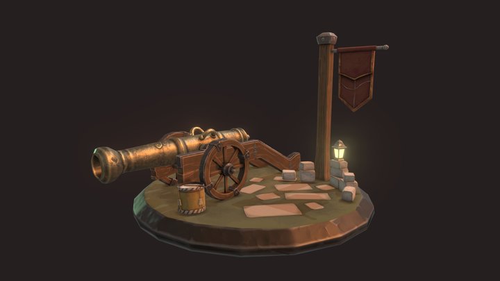 Stylized Canon (Student Work) 3D Model