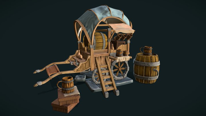 DAE Travelling Wagon 3D Model