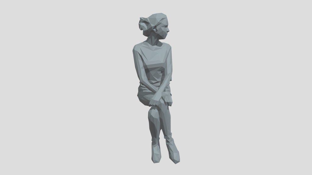 Lowpoly Female Sitting