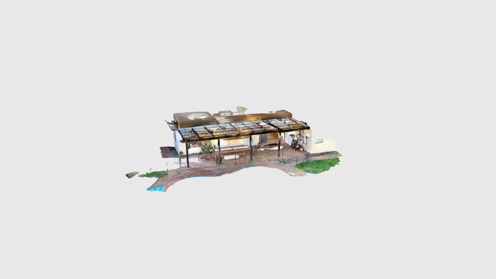 House - kitchen and patio