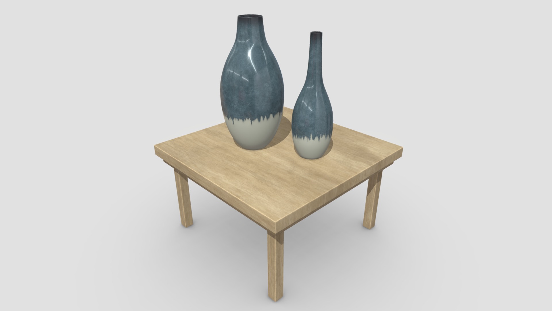3D model Cascade Vases - This is a 3D model of the Cascade Vases. The 3D model is about a vase and a glass on a table.