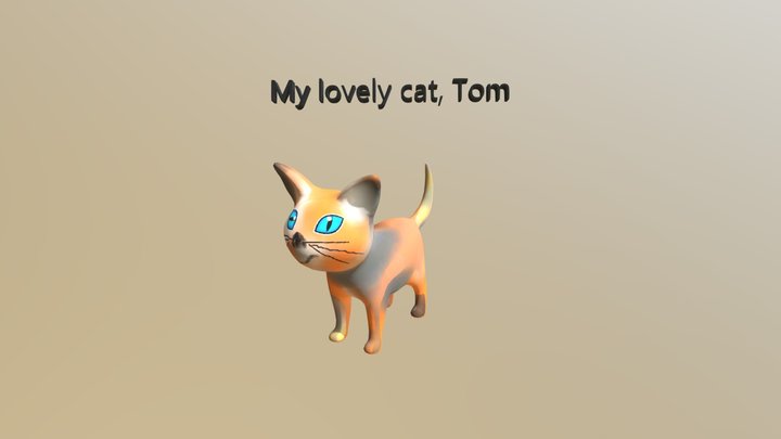 Descriptive Text: "My Cat, Tom" 3D Model