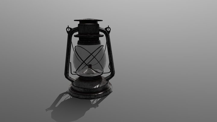 OLD OIL LAMP 3D Model