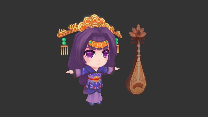 蔡文姬(CaiYan) 3D Model