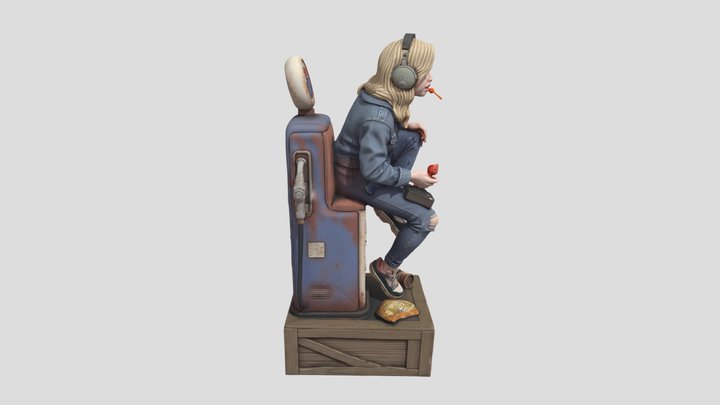 Retro Girl by Tripo – Kostenloses 3D-Modell STL