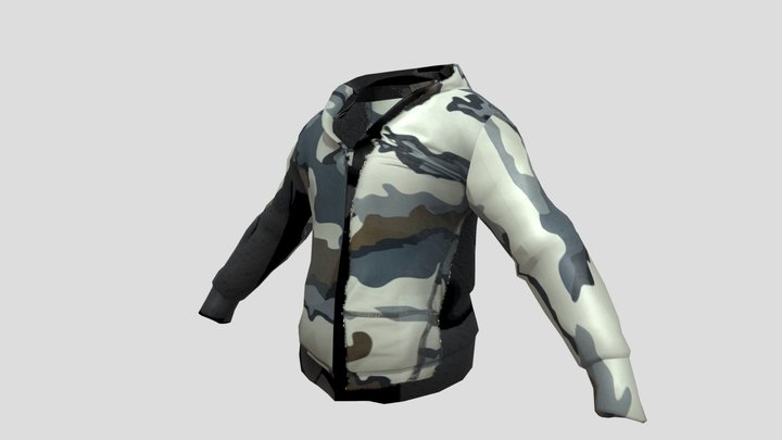 Camo Croc Hoodie 3 3D Model