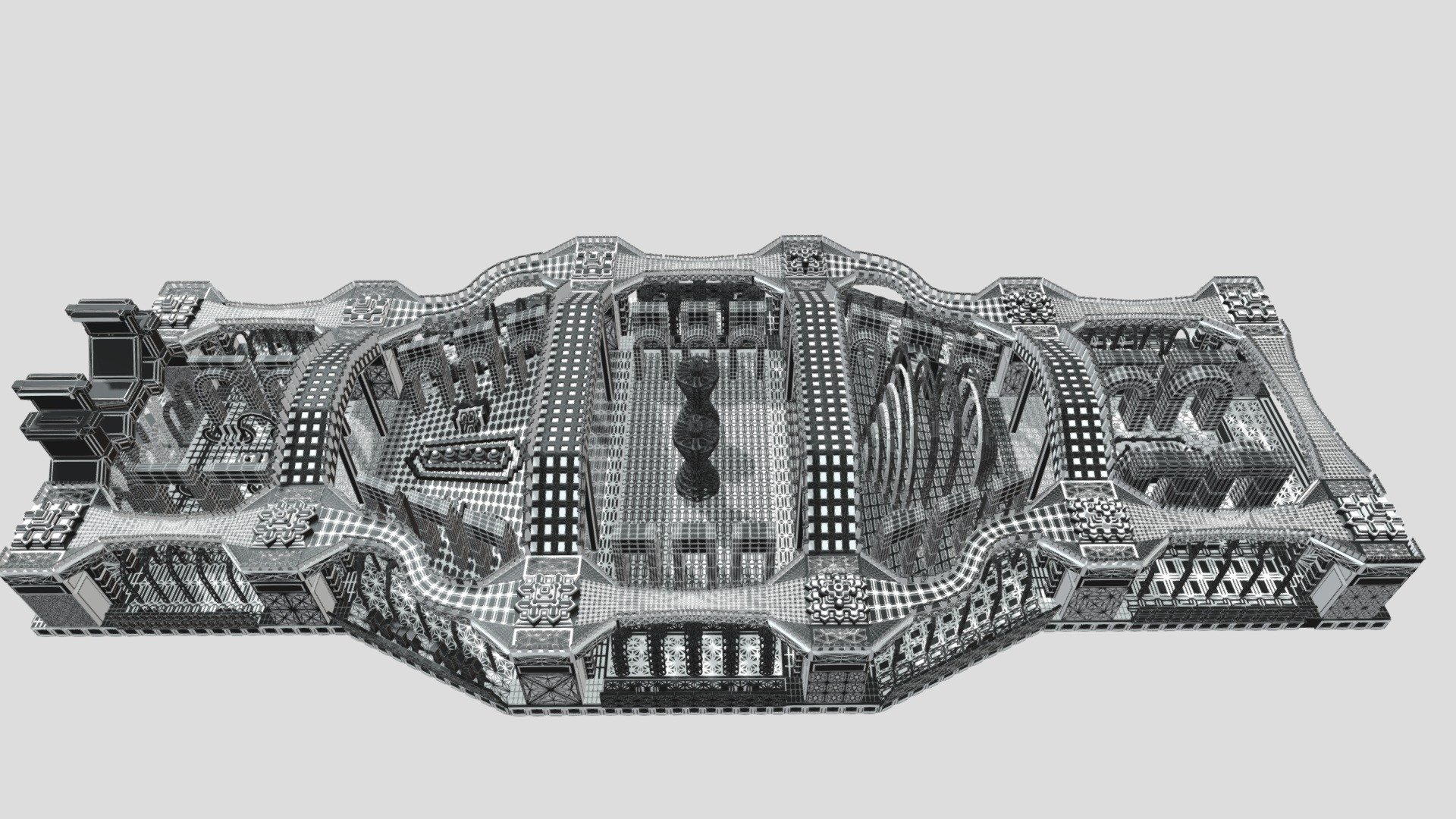 The Area Ver.1 Black and White Download Free 3D model by marjuarane