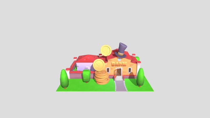 Casual_style_bank 3D Model