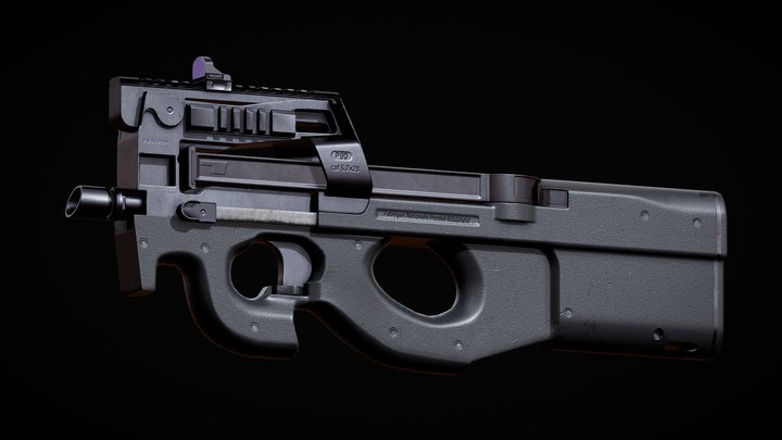 Arma de jogo P90 Modelo 3D $39 - .3ds .blend .c4d .fbx .max .ma .lxo .obj -  Free3D