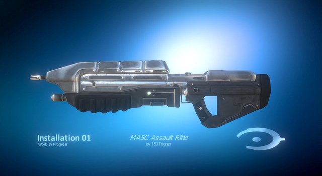 MA5C Assault Rifle 3D Model