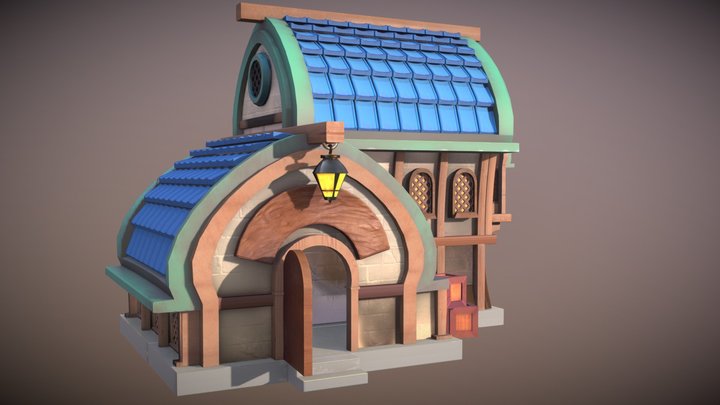 Stylized Tavern Building 3D Model