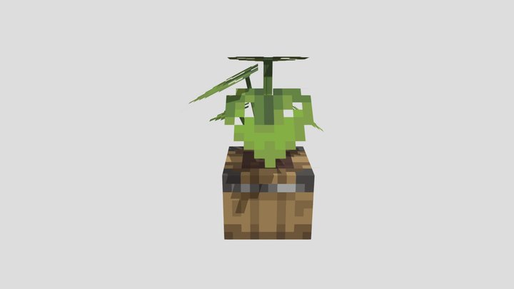 Foliage Plant Pot 3D Model