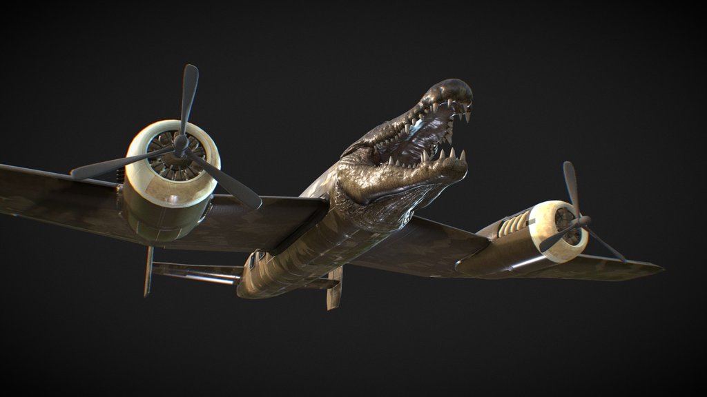 Bombardino Crocodilo Game ready 3D model FREE
