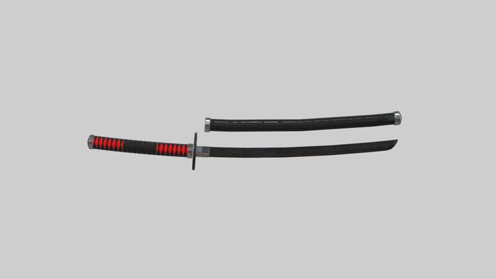 Tanjiro's Katana Kimetsu no Yaiba (Demon Slayer) 3D Model