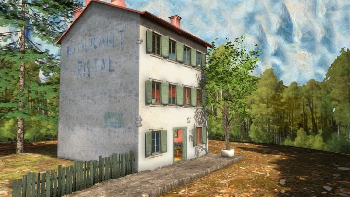 Virtual Van Gogh: Explore The Restaurant Rispal 3D Model