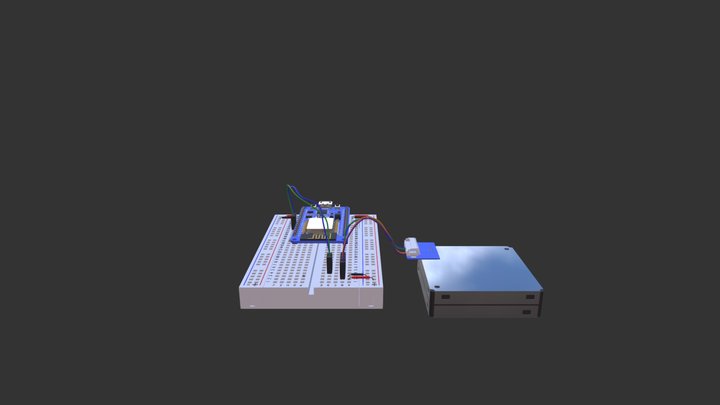 CityOSAir - Small sensor breadboard 3D Model