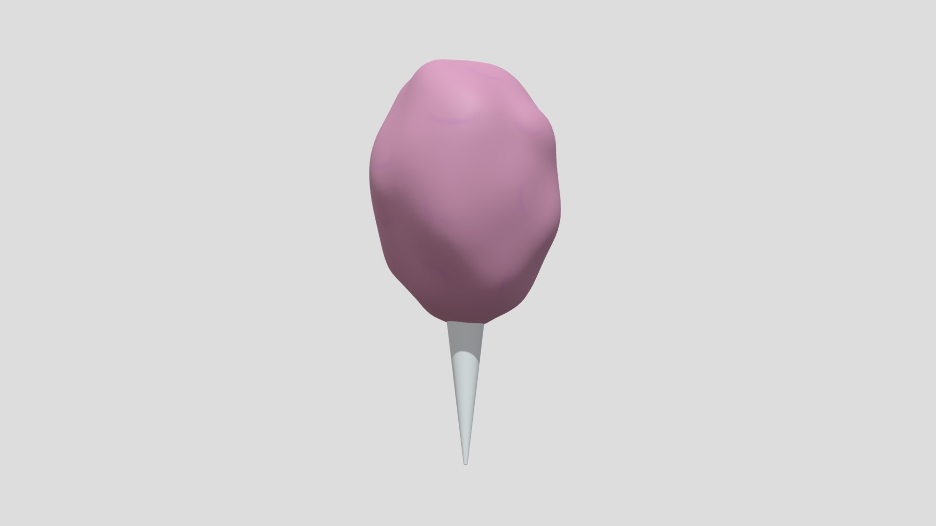 3D model Cotton Candy - This is a 3D model of the Cotton Candy. The 3D model is about a pink balloon on a stick.