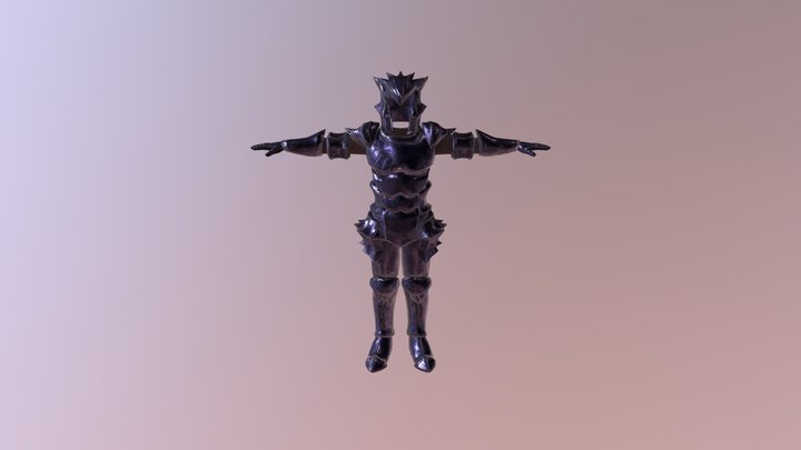 Male Obsidian Armor 3D Model