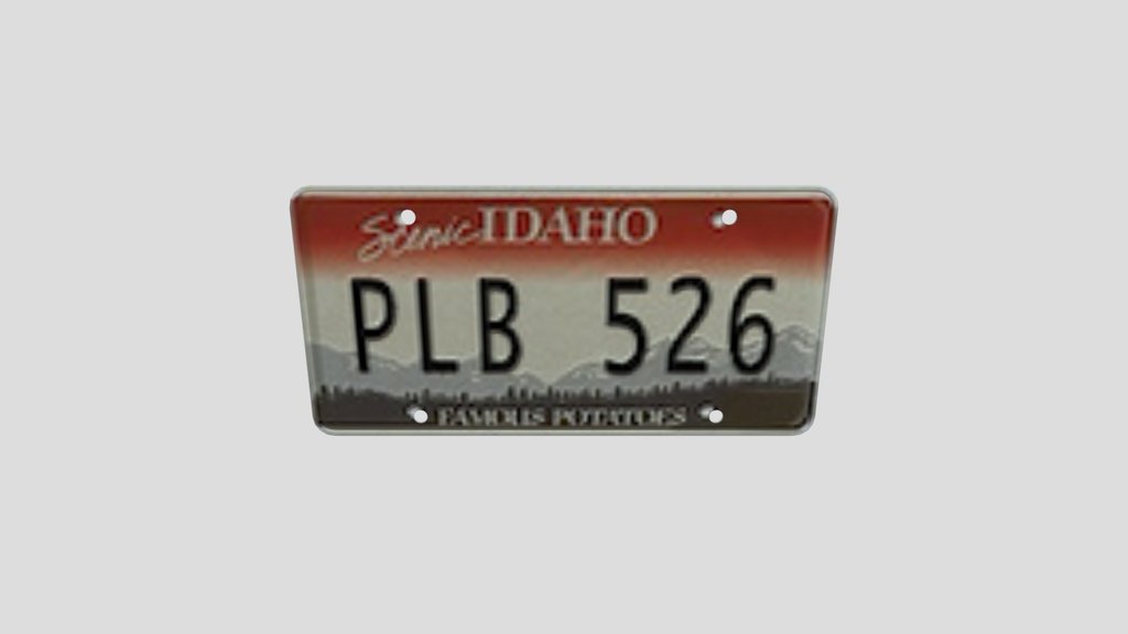 Idaho Licence Plate Pl