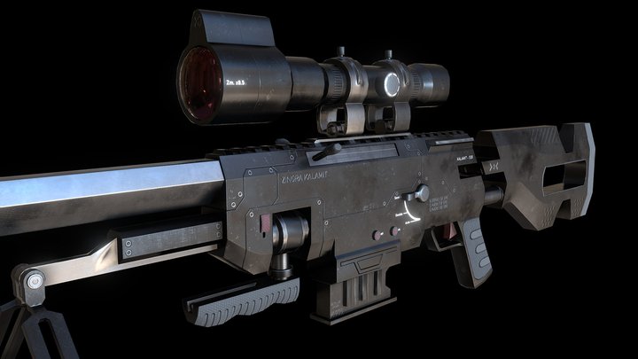 Kalamit - 52B Sniper Rifle 3D Model