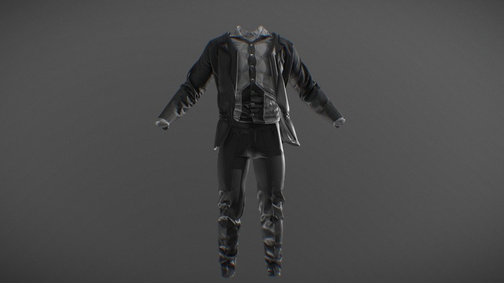 classic investigator costume, highly poly