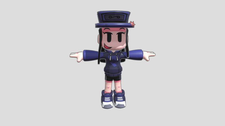 Cassette Girl now 3d 3D Model