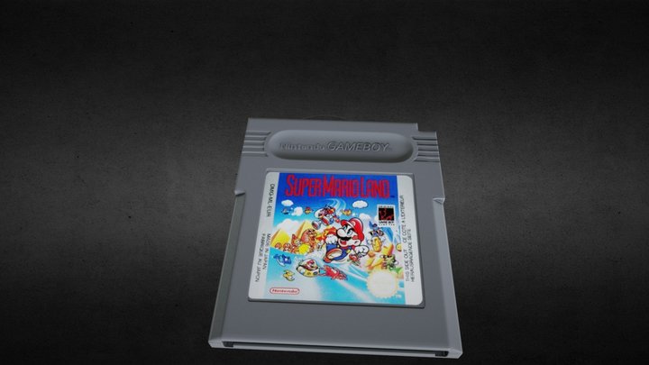 Super Mario Gameboy Cartridge 3D Model