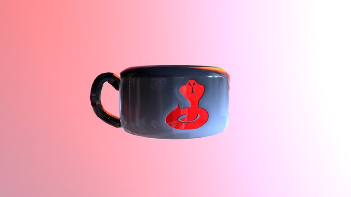 Mug with Snake Decal 3D Model