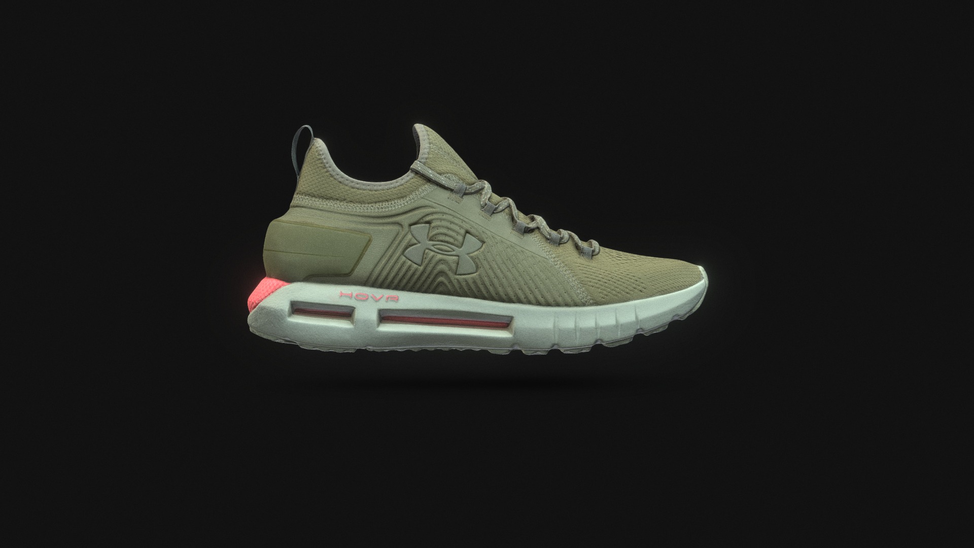 3D model Under Armour HOVR - This is a 3D model of the Under Armour HOVR. The 3D model is about a shoe on a black background.