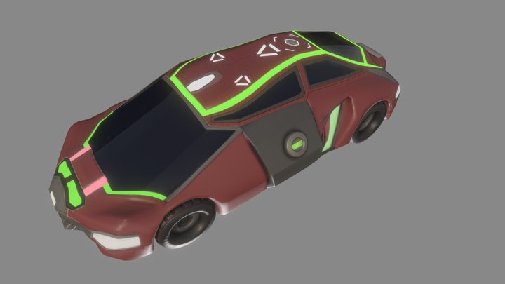sci fi car thunder model 1 3D Model