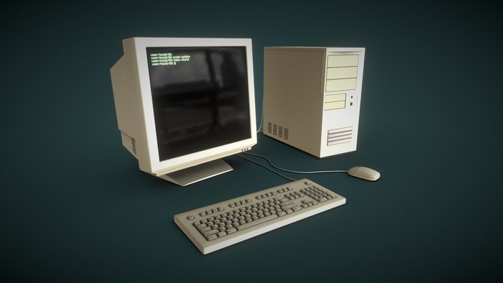 Retro Computer Setup (FREE) 3D Model
