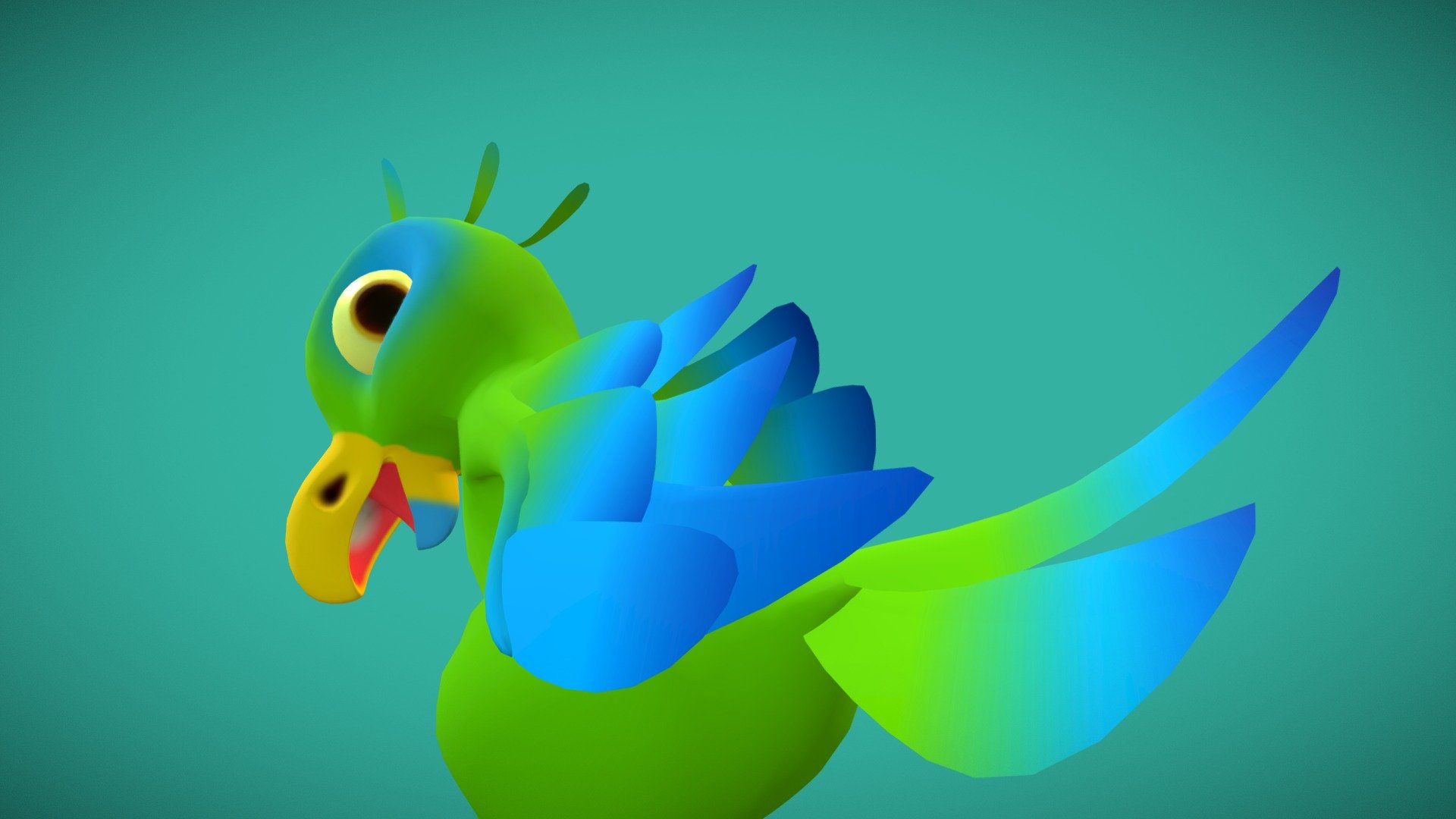 bird textured animated