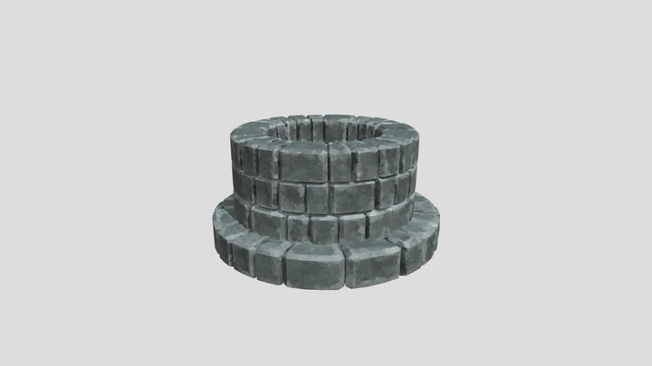 Stylized Handpainted Well 3D Model