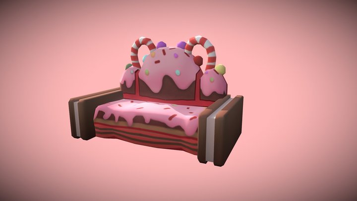 Proptober Day 1 - Candy Couch 3D Model