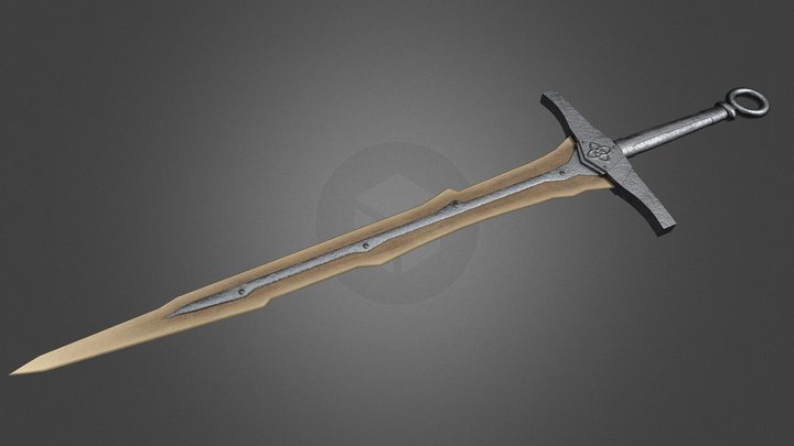 Dragonbone Sword 3D Model