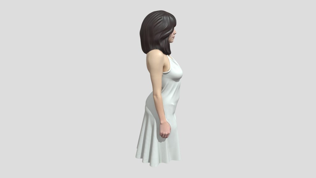 Woman in White Dress by Tripo