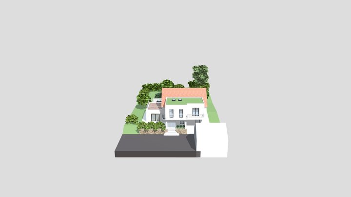 Haus P SchB_ Modern AF Schwarz 3D Model